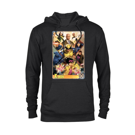 Marvel X-Men Mutant Super Heroes Trading Card - Pullover Hoodie for Adults – Customized-Black