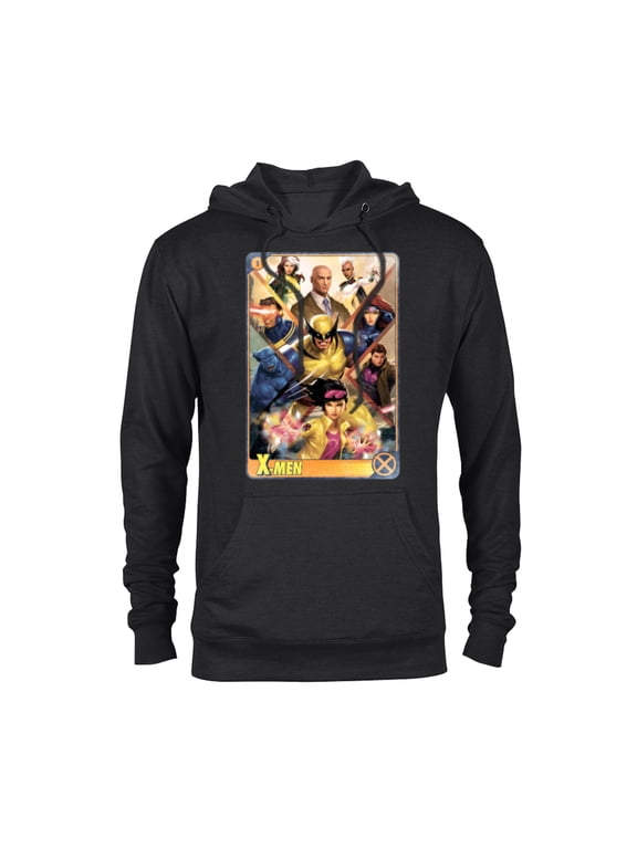 X-Men Mutant Super Heroes Trading Card - Pullover Hoodie for Adults – Customized-Black