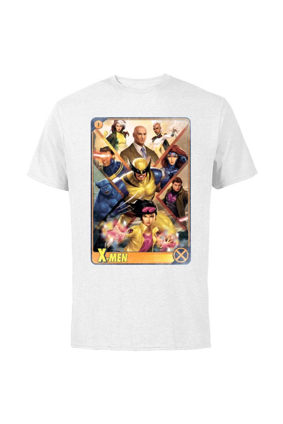 X-Men Mutant Super Heroes Trading Card - Short Sleeve Cotton T-Shirt for Adults - Customized-White
