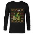 thumbnail image 1 of Marvel X-Men Rogue Holiday Sweater - Long Sleeve T-Shirt for Men - Customized-Black, 1 of 5