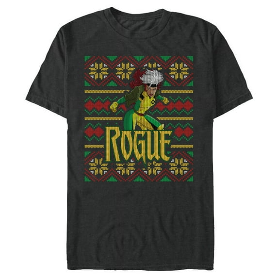 Marvel X-Men Rogue Holiday Sweater - Short Sleeve Blended T-Shirt for Adults - Customized-Dark Heather