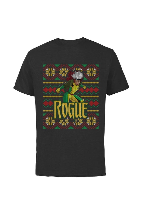 X-Men Rogue Holiday Sweater - Short Sleeve Cotton T-Shirt for Adults - Customized-Black