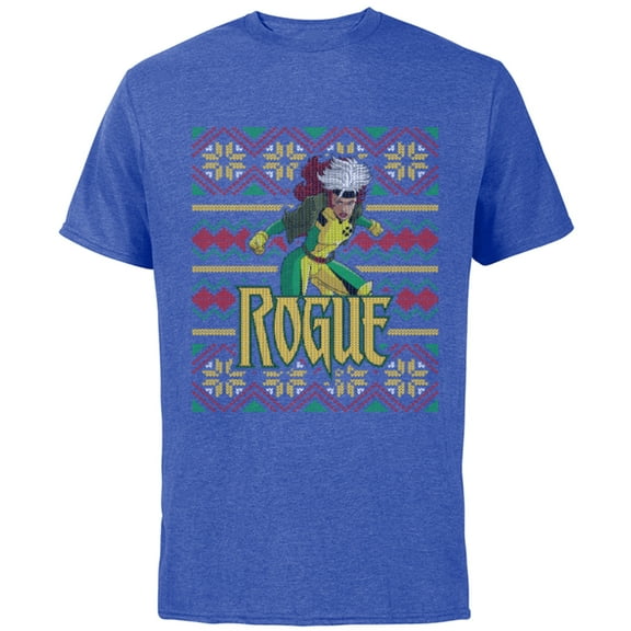 Marvel X-Men Rogue Holiday Sweater - Short Sleeve Cotton T-Shirt for Adults - Customized-Royal Heather