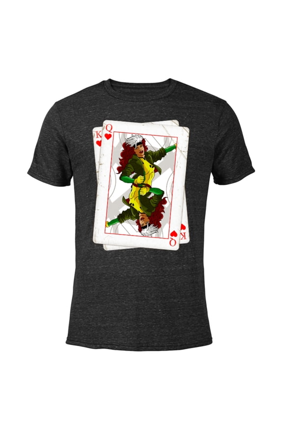 X-Men Rogue Playing Card 90s - Short Sleeve Blended T-Shirt for Adults – Customized-Black