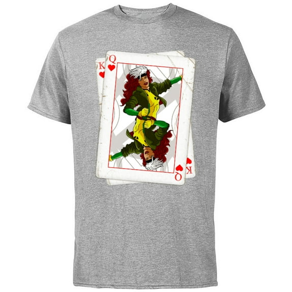 Marvel X-Men Rogue Playing Card 90s - Short Sleeve Cotton T-Shirt for Adults - Customized-Athletic Heather