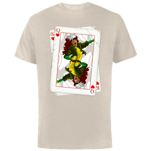 Marvel X-Men Rogue Playing Card 90s - Short Sleeve Cotton T-Shirt for Adults - Customized-Natural