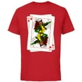thumbnail image 1 of Marvel X-Men Rogue Playing Card 90s - Short Sleeve Cotton T-Shirt for Adults - Customized-Red, 1 of 5