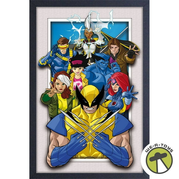 Marvel X-Men Roster Framed Faux Matte Print Pyramid America