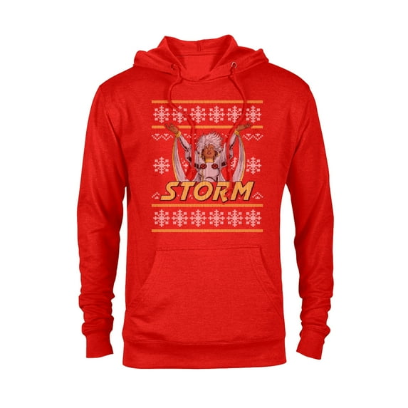 Marvel X-Men Storm Holiday Sweater - Pullover Hoodie for Adults - Customized-Red