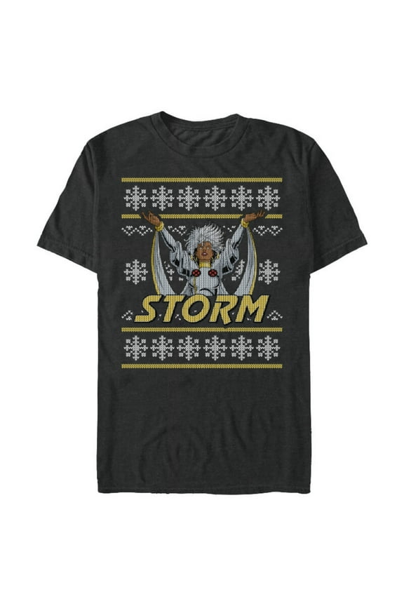 X-Men Storm Holiday Sweater - Short Sleeve Blended T-Shirt for Adults - Customized-Dark Heather