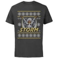 thumbnail image 1 of Marvel X-Men Storm Holiday Sweater - Short Sleeve Cotton T-Shirt for Adults - Customized-Charcoal, 1 of 5