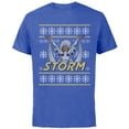 thumbnail image 1 of Marvel X-Men Storm Holiday Sweater - Short Sleeve Cotton T-Shirt for Adults - Customized-Royal Heather, 1 of 5