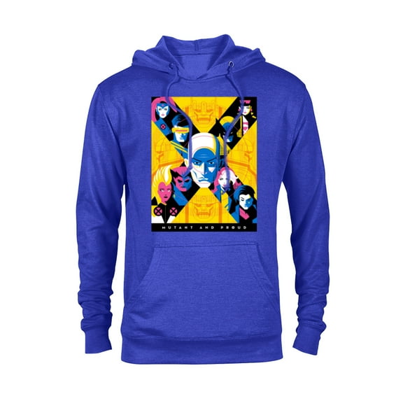 Marvel X-Men Super Heroes Illustration Mutant and Proud - Pullover Hoodie for Adults – Customized-Royal Heather