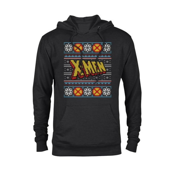 Marvel X-Men Sweater Style Holiday - Pullover Hoodie for Adults - Customized-Black