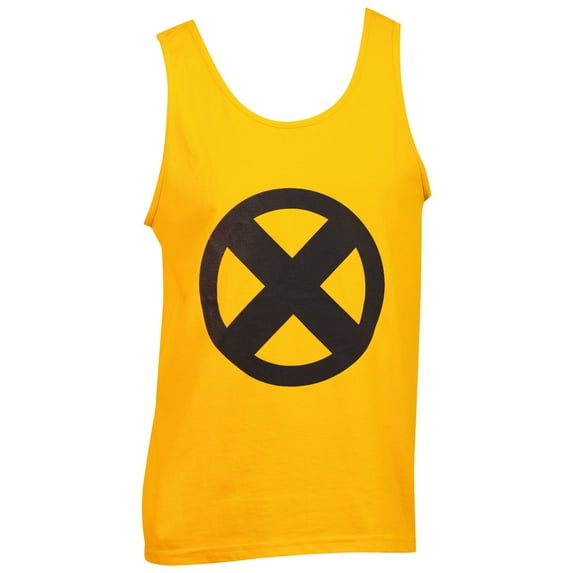 Marvel X-Men Symbol Logo Gold Tank Top-Large