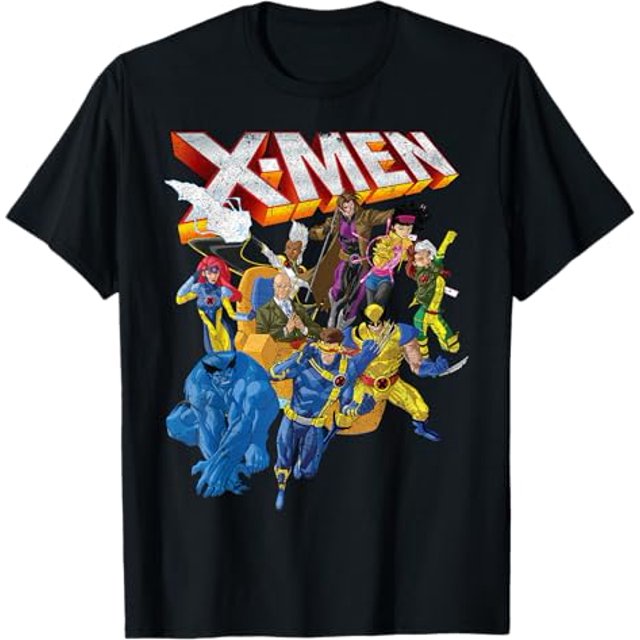 Marvel XMen Vintage Group Shot Logo TShirt