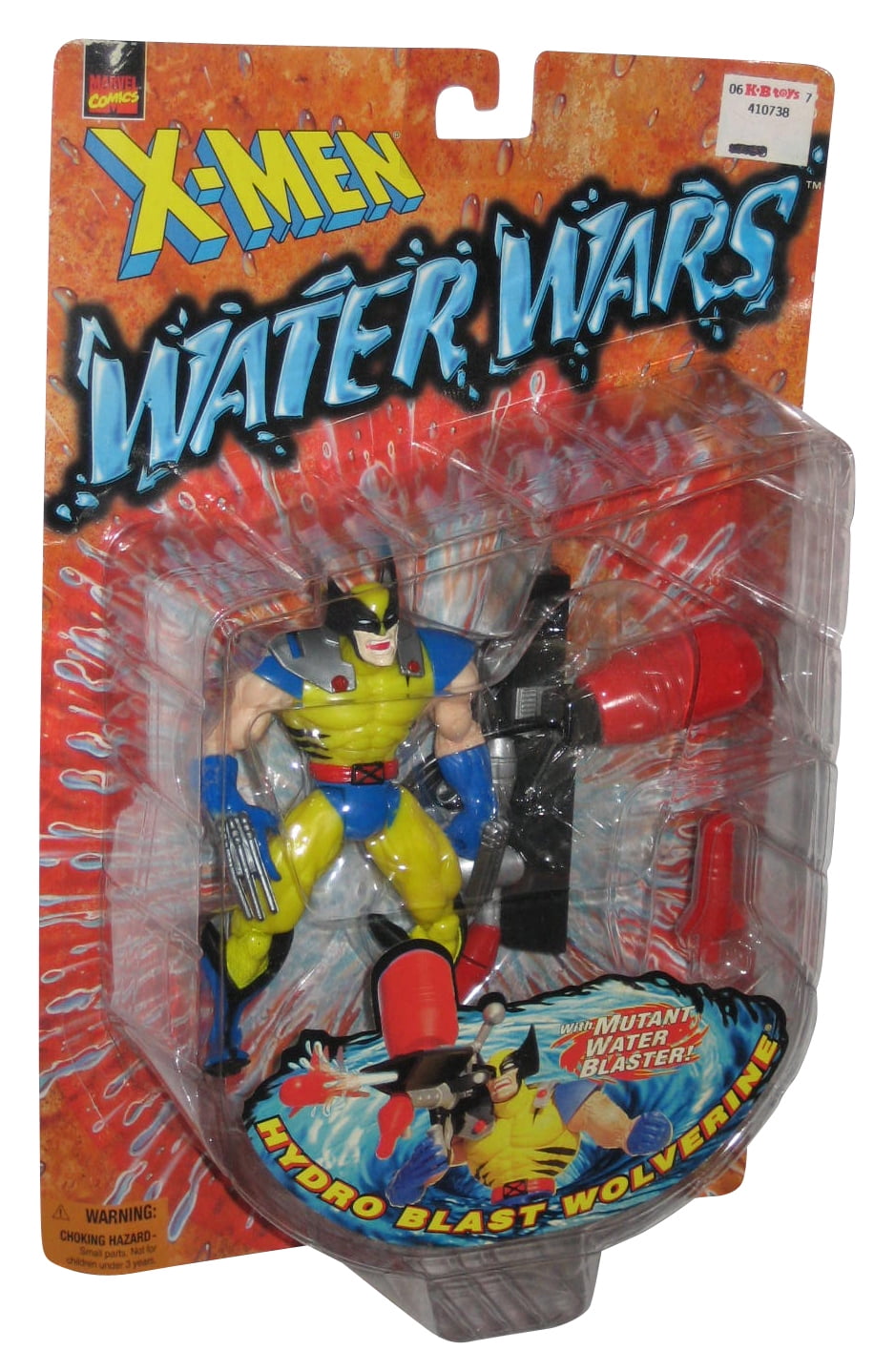 Marvel XMen Water Wars Hydro Blast Wolverine Figure w/ Mutant Blaster