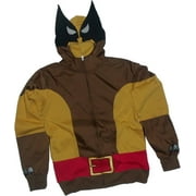 Marvel X-Men Wolf Wolverine Adult Brown Costume Hoodie Sweatshirt