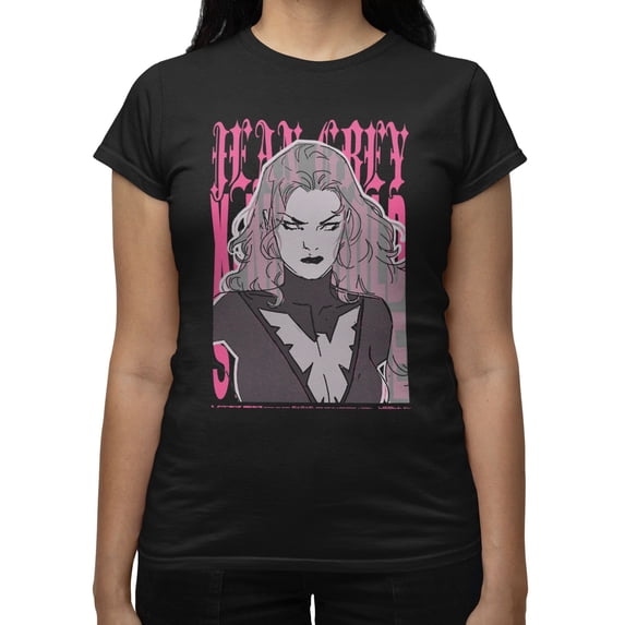 Marvel X-Men Women's Jean Grey Dark Phoenix T-Shirt (Black, S-XXL)