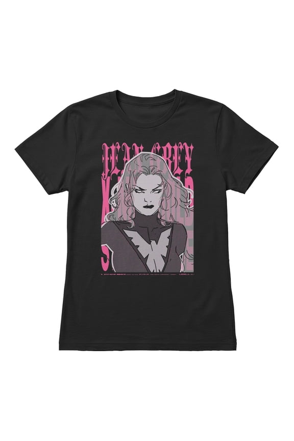 X-Men Women's Jean Grey Dark Phoenix T-Shirt (Black, S-XXL)