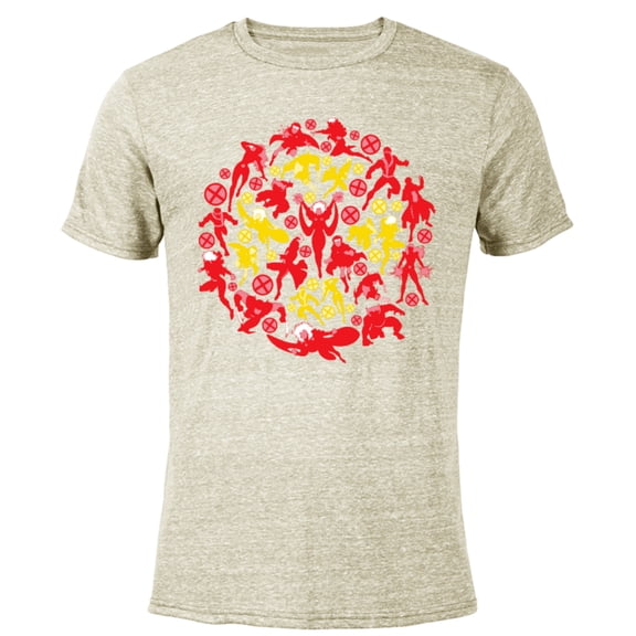 Marvel X-Men X Logo Super Heroes - Short Sleeve Blended T-Shirt for Adults – Customized-Yellow