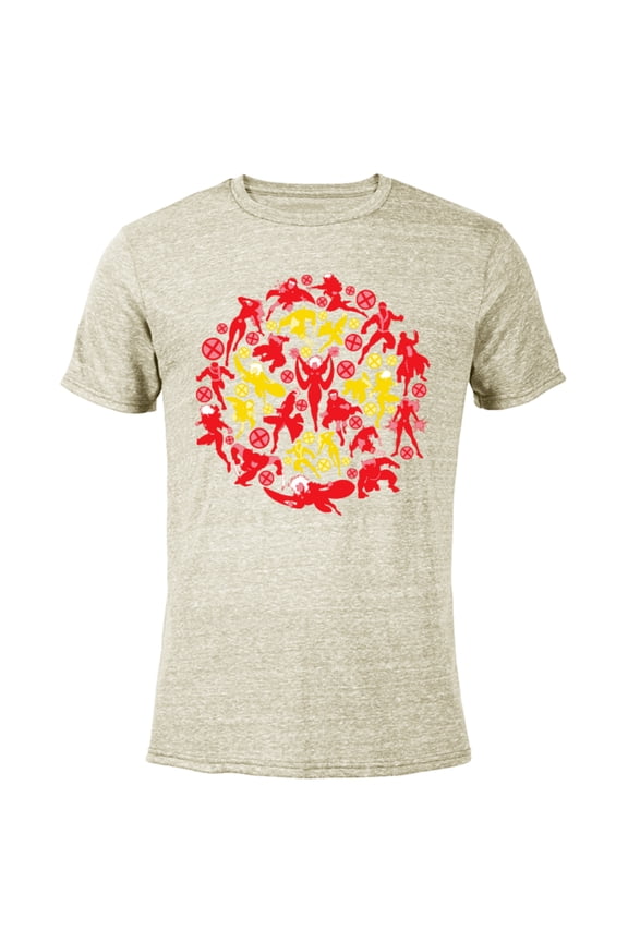 X-Men X Logo Super Heroes - Short Sleeve Blended T-Shirt for Adults – Customized-Yellow