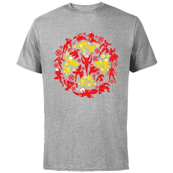 Marvel X-Men X Logo Super Heroes - Short Sleeve Cotton T-Shirt for Adults - Customized-Athletic Heather