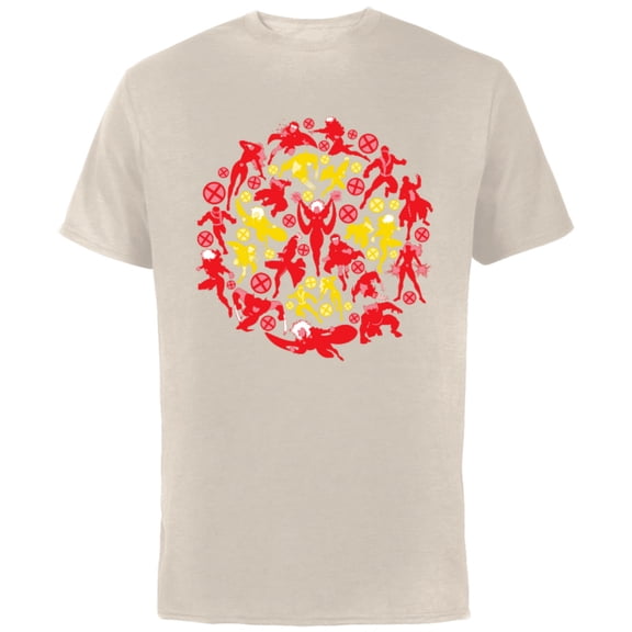 Marvel X-Men X Logo Super Heroes - Short Sleeve Cotton T-Shirt for Adults - Customized-Natural