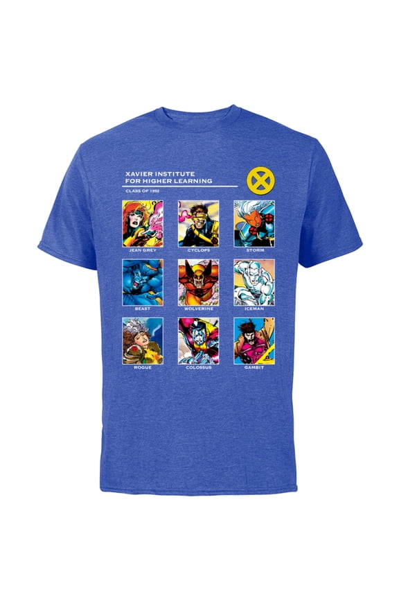 X-Men Xavier Institute 90s - Short Sleeve Cotton T-Shirt for Adults - Customized-Royal Heather