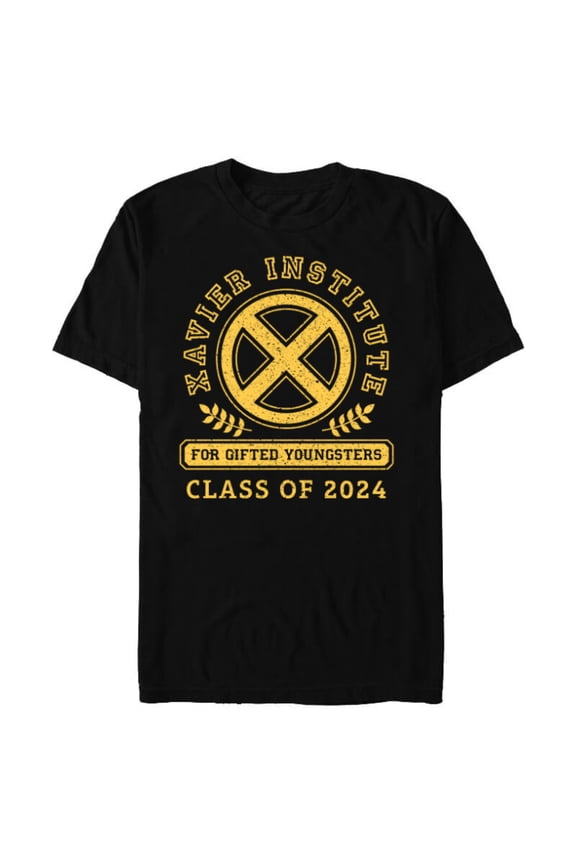 X-Men Xavier Institute Class of 2024 Grad Graduation - Short Sleeve Blended T-Shirt for Adults - Customized-Black