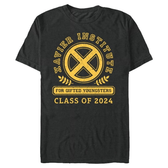 Marvel X-Men Xavier Institute Class of 2024 Grad Graduation - Short Sleeve Blended T-Shirt for Adults - Customized-Dark Heather