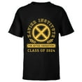 thumbnail image 1 of Marvel X-Men Xavier Institute Class of 2024 Grad Graduation - Short Sleeve T-Shirt for Kids - Customized-Black, 1 of 5