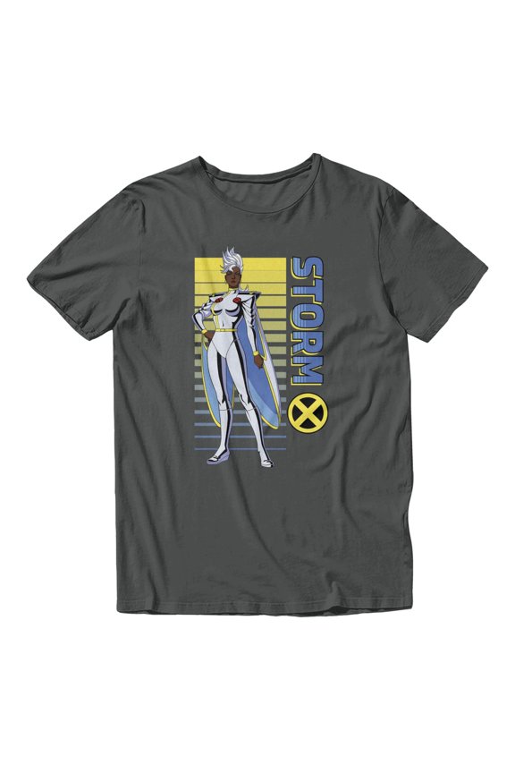 X-men 97 D+ Storm Ororo Munroe Retro Sunset Men's T Shirt (Charcoal, S-XXXL)