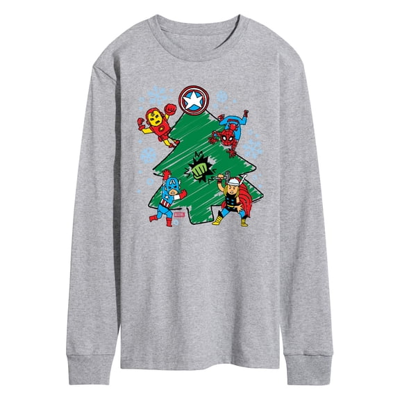 Marvel - Xmas Sketch - Men's Long Sleeve Graphic T-Shirt