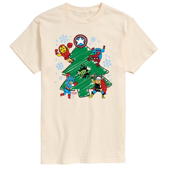 Marvel - Xmas Sketch - Men's Short Sleeve Graphic T-Shirt