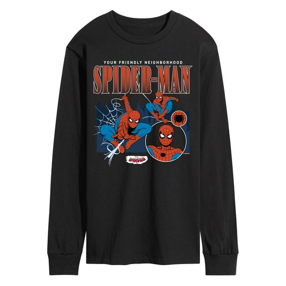 Marvel Your Friendly Neighborhood Spider-Man - Classic Spider Suit - Adult Long Sleeve Graphic T-Shirt