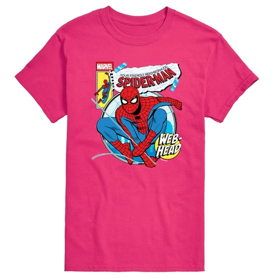Marvel Your Friendly Neighborhood Spider-Man - Comic Book Cover - Adult Short Sleeve Graphic T-Shirt