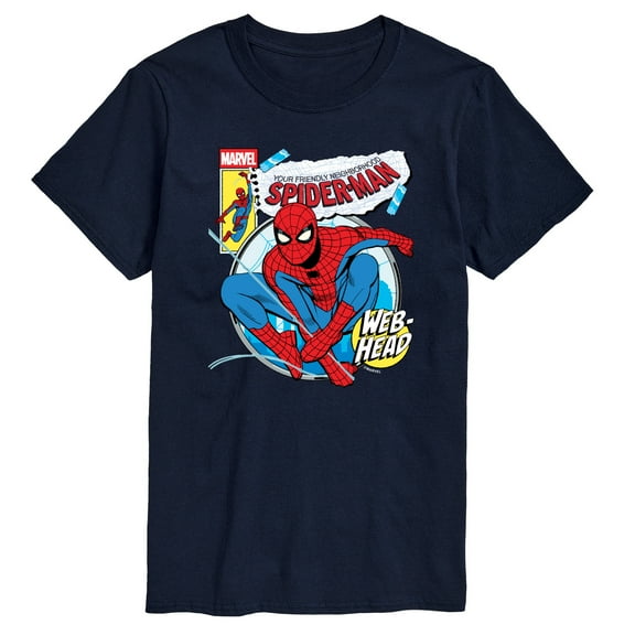 Marvel Your Friendly Neighborhood Spider-Man - Comic Book Cover - Adult Short Sleeve Graphic T-Shirt