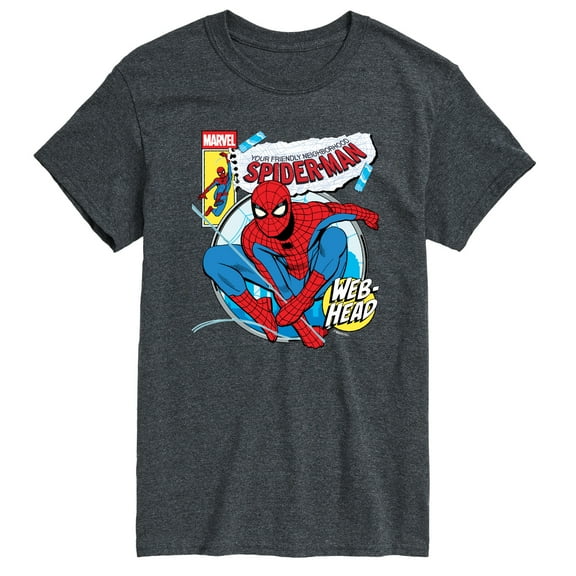 Marvel Your Friendly Neighborhood Spider-Man - Comic Book Cover - Adult Short Sleeve Graphic T-Shirt