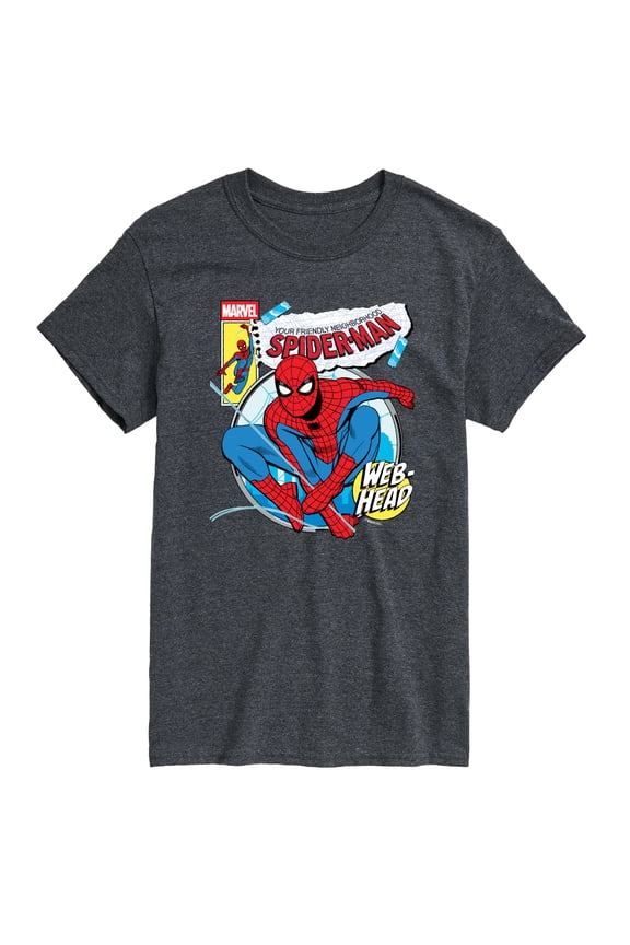 Your Friendly Neighborhood Spider-Man - Comic Book Cover - Adult Short Sleeve Graphic T-Shirt
