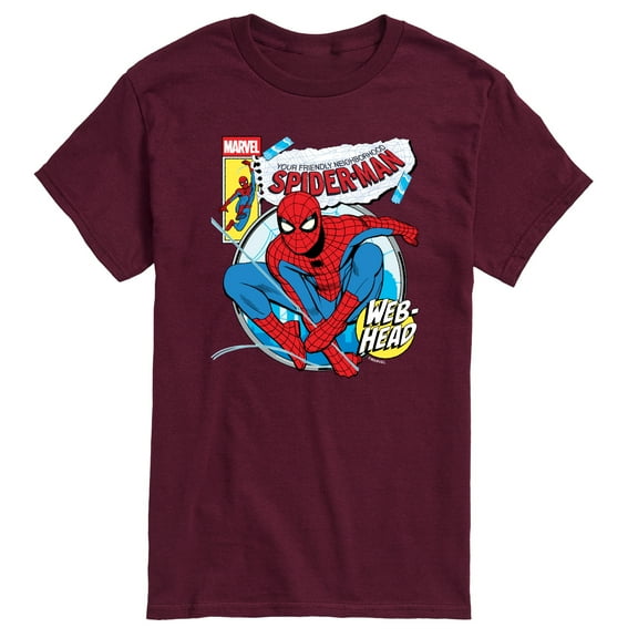 Marvel Your Friendly Neighborhood Spider-Man - Comic Book Cover - Adult Short Sleeve Graphic T-Shirt