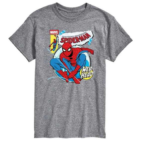 Marvel Your Friendly Neighborhood Spider-Man - Comic Book Cover - Adult Short Sleeve Graphic T-Shirt