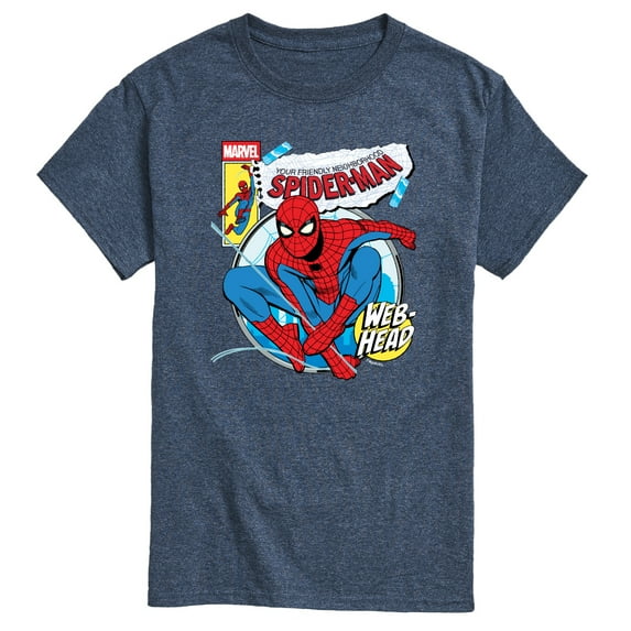 Marvel Your Friendly Neighborhood Spider-Man - Comic Book Cover - Adult Short Sleeve Graphic T-Shirt