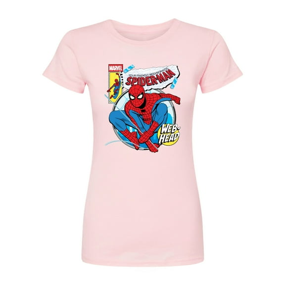 Marvel Your Friendly Neighborhood Spider-Man - Comic Book Cover - Juniors Fitted Graphic T-Shirt