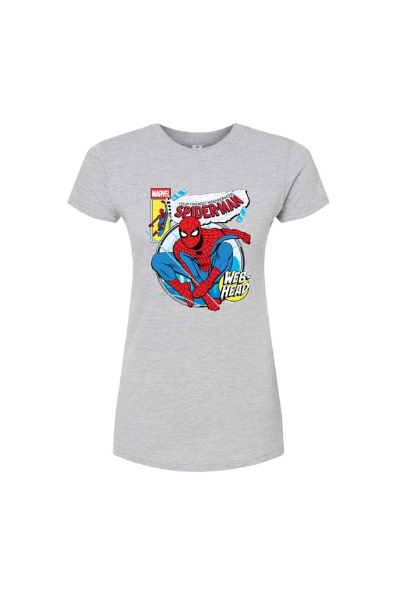 Your Friendly Neighborhood Spider-Man - Comic Book Cover - Juniors Fitted Graphic T-Shirt