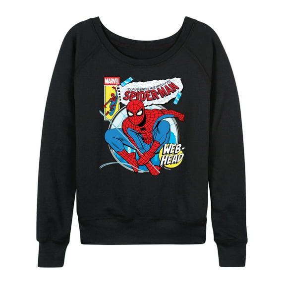 Marvel Your Friendly Neighborhood Spider-Man - Comic Book Cover - Women's French Terry Pullover Sweatshirt