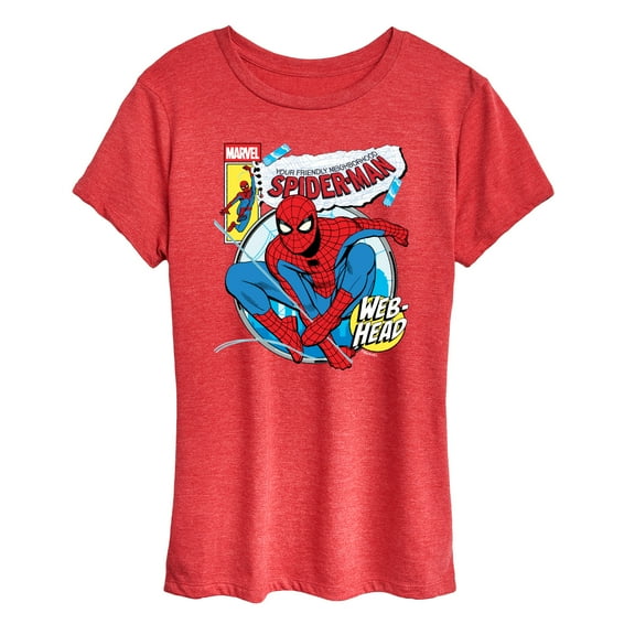 Marvel Your Friendly Neighborhood Spider-Man - Comic Book Cover - Women's Short Sleeve Graphic T-Shirt