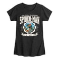 thumbnail image 1 of Marvel Your Friendly Neighborhood Spider-Man - Friendly Spidey Collegiate - Toddler And Youth Girls Fitted Short Sleeve Graphic T-Shirt, 1 of 5