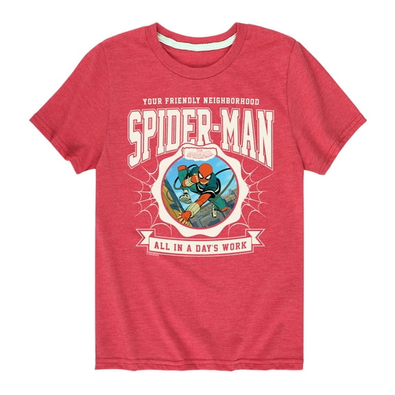 Marvel Your Friendly Neighborhood Spider-Man - Friendly Spidey Collegiate - Toddler And Youth Short Sleeve Graphic T-Shirt