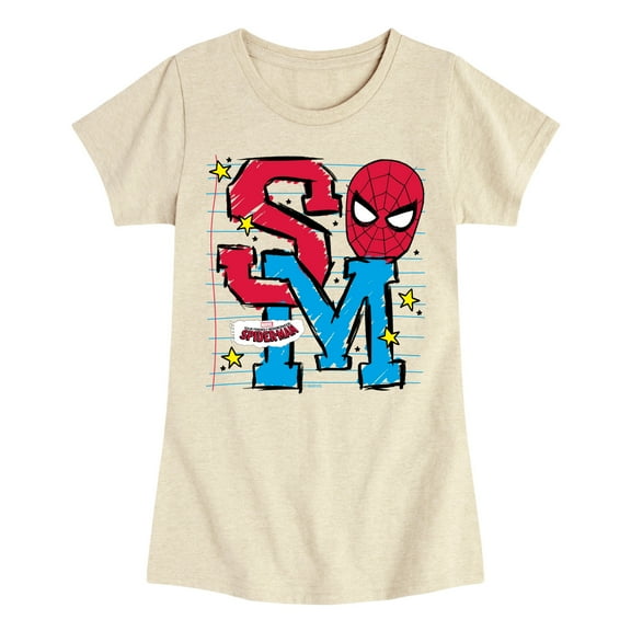 Marvel Your Friendly Neighborhood Spider-Man - Friendly Spidey Mascot - Toddler And Youth Girls Fitted Short Sleeve Graphic T-Shirt